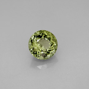 Turmalina verde natural de 1,41 ct, corte redondo, VVS