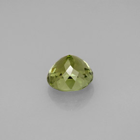 Turmalina verde natural de 1,41 ct, corte redondo, VVS