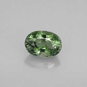 Turmalina verde natural de 1,06 ct, corte óvalo, VVS