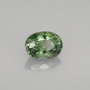Turmalina verde natural de 1,06 ct, corte óvalo, VVS