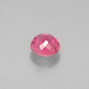 Turmalina rosa natural de 0,85 ct, corte redondo, VVS-VS