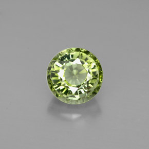 Turmalina verde natural de 0,98 ct, corte redondo, VVS