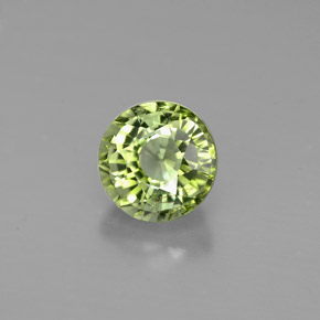 Turmalina verde natural de 0,98 ct, corte redondo, VVS