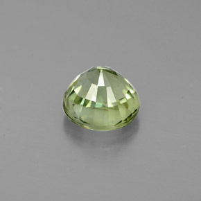 Turmalina verde natural de 0,98 ct, corte redondo, VVS
