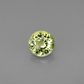 Turmalina verde natural de 0,81 ct, corte redondo, VVS