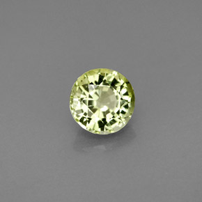 Turmalina verde natural de 0,81 ct, corte redondo, VVS