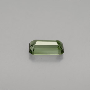 Turmalina verde natural de 0,77 ct, corte esmeralda, VVS