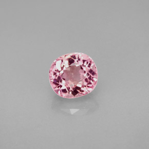 Turmalina rosa natural de 1,43 ct, corte cojín, VVS-VS