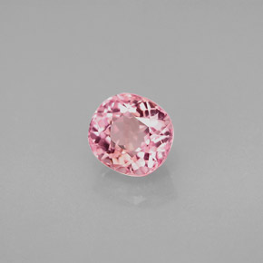 Turmalina rosa natural de 1,43 ct, corte cojín, VVS-VS
