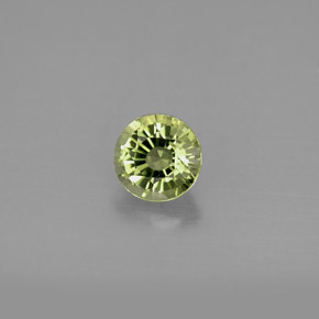 Turmalina verde natural de 0,81 ct, corte redondo, VVS-VS