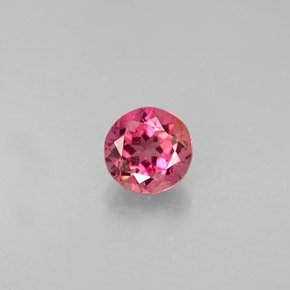 Turmalina multicolor natural de 0,59 ct, corte redondo, VS