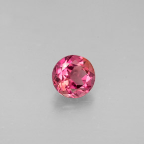 Turmalina multicolor natural de 0,59 ct, corte redondo, VS