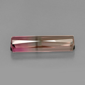 Turmalina multicolor natural de 9,99 ct, corte esmeralda, VS