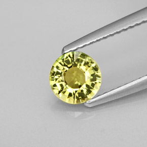 Turmalina verde natural de 0,71 ct, corte redondo, VS