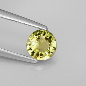 Turmalina verde natural de 0,71 ct, corte redondo, VS