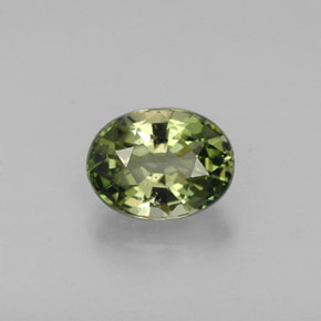 Turmalina verde natural de 0,98 ct, corte óvalo, VS