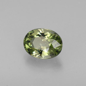 Turmalina verde natural de 0,98 ct, corte óvalo, VS