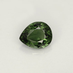 Turmalina verde natural de 1,19 ct, en forma de pera, VVS-VS