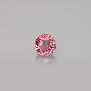 Turmalina rosa natural de 0,75 ct, corte redondo, VS
