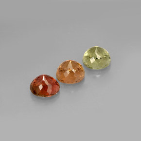 Gemas de turmalina multicolor natural de  ct, corte redondo, VVS-VS