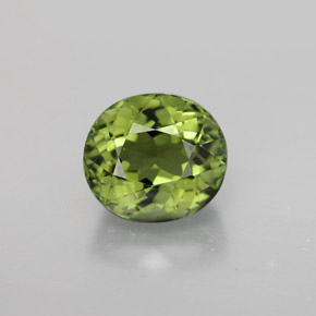 Turmalina verde natural de 2,43 ct, corte óvalo, VVS