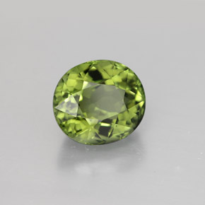Turmalina verde natural de 2,43 ct, corte óvalo, VVS