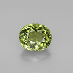 Turmalina verde natural de 2,46 ct, corte óvalo, VVS
