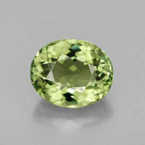 Turmalina verde natural de 2,55 ct, corte óvalo, VVS