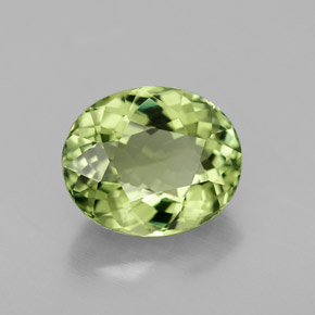 Turmalina verde natural de 2,55 ct, corte óvalo, VVS