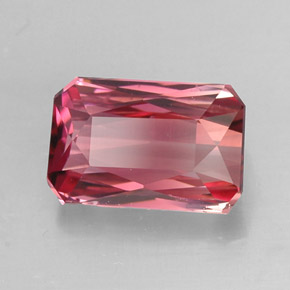 Turmalina bicolor natural de 2,21 ct, corte esmeralda, VVS-VS