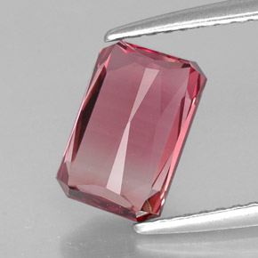 Turmalina bicolor natural de 2,21 ct, corte esmeralda, VVS-VS