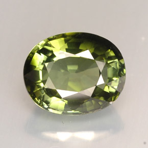 Turmalina verde natural de 2,08 ct, corte óvalo, IF