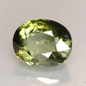 Turmalina verde natural de 2,08 ct, corte óvalo, IF