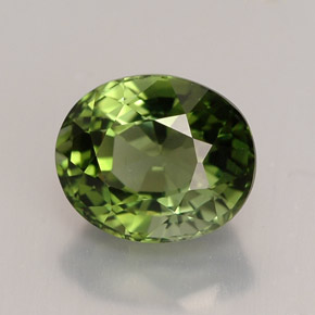 Turmalina verde natural de 1,88 ct, corte óvalo, VVS