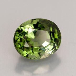 Turmalina verde natural de 1,88 ct, corte óvalo, VVS