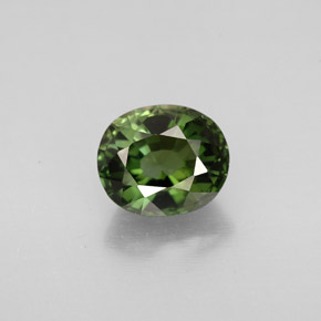 Turmalina verde natural de 1,63 ct, corte óvalo, VVS