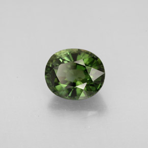 Turmalina verde natural de 1,63 ct, corte óvalo, VVS
