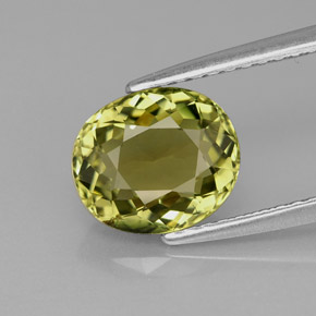 Turmalina verde natural de 1,93 ct, corte óvalo, IF