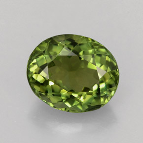 Turmalina verde natural de 1,85 ct, corte óvalo, VVS