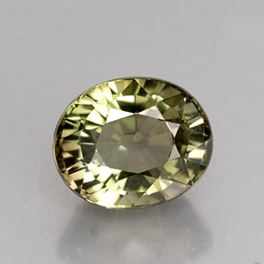Turmalina verde natural de 1,68 ct, corte óvalo, VVS-VS