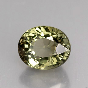 Turmalina verde natural de 1,68 ct, corte óvalo, VVS-VS