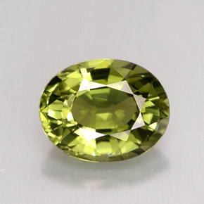 Turmalina verde natural de 1,40 ct, corte óvalo, VS