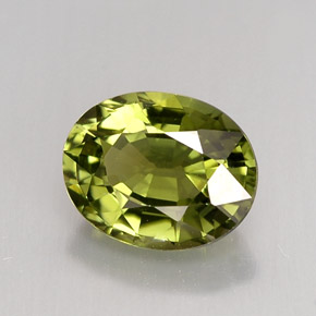 Turmalina verde natural de 1,40 ct, corte óvalo, VS