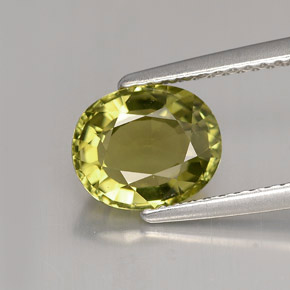 Turmalina verde natural de 1,86 ct, corte óvalo, VVS