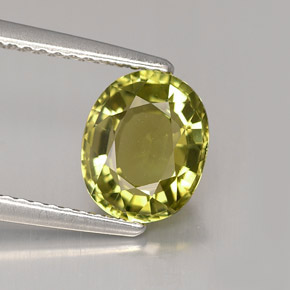 Turmalina verde natural de 1,86 ct, corte óvalo, VVS