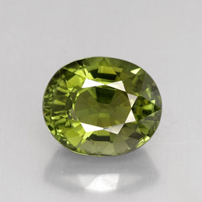 Turmalina verde natural de 2,02 ct, corte óvalo, VVS