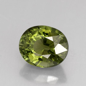 Turmalina verde natural de 2,02 ct, corte óvalo, VVS