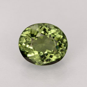 Turmalina verde natural de 1,83 ct, corte óvalo, VVS
