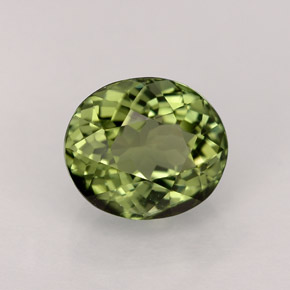 Turmalina verde natural de 1,83 ct, corte óvalo, VVS