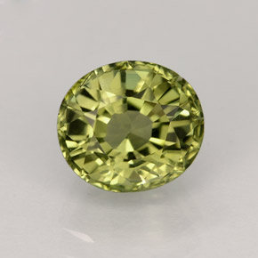 Turmalina verde natural de 1,86 ct, corte óvalo, VVS